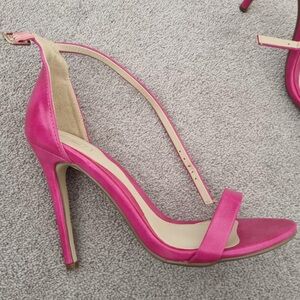 Barbie Pink 4" open toe heels